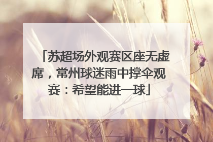 苏超场外观赛区座无虚席，常州球迷雨中撑伞观赛：希望能进一球
