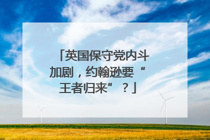 英国保守党内斗加剧，约翰逊要“王者归来”？