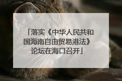 落实《中华人民共和国海南自由贸易港法》论坛在海口召开