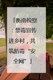 衡南检察：禁毒宣传进乡村，共筑防毒“安全网”