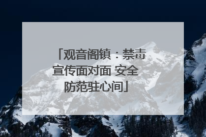 观音阁镇：禁毒宣传面对面 安全防范驻心间