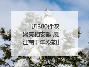 近300件漆器亮相安徽 展江南千年漆韵