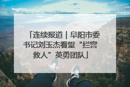 连续报道｜阜阳市委书记刘玉杰看望“拦窨救人”英勇团队