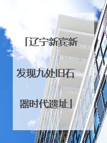 辽宁新宾新发现九处旧石器时代遗址