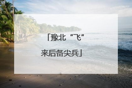 豫北“飞”来后备尖兵
