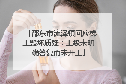 邵东市流泽镇回应梯土毁坏质疑：上级未明确答复而未开工