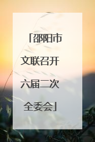 邵阳市文联召开六届二次全委会