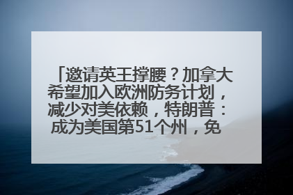 邀请英王撑腰？加拿大希望加入欧洲防务计划，减少对美依赖，特朗普：成为美国第51个州，免费用“金穹”