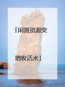 闲置资源变增收活水