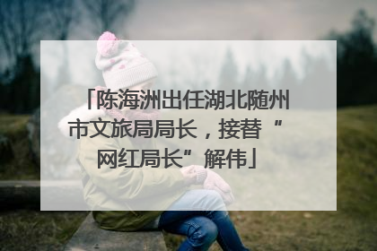 陈海洲出任湖北随州市文旅局局长，接替“网红局长”解伟