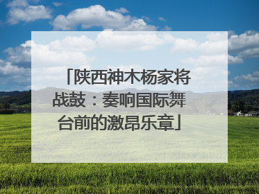 陕西神木杨家将战鼓：奏响国际舞台前的激昂乐章
