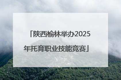 陕西榆林举办2025年托育职业技能竞赛