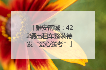 雅安雨城：422辆出租车整装待发“爱心送考”