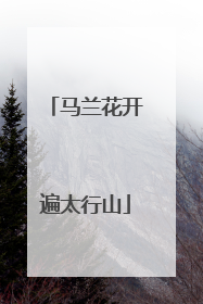 马兰花开遍太行山