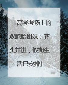 高考考场上的双胞胎姐妹：齐头并进，假期生活已安排