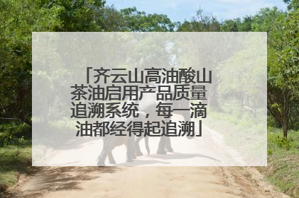 齐云山高油酸山茶油启用产品质量追溯系统，每一滴油都经得起追溯