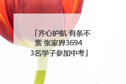 齐心护航 有条不紊 张家界36943名学子参加中考