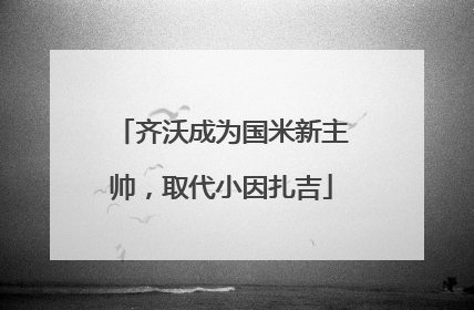 齐沃成为国米新主帅，取代小因扎吉