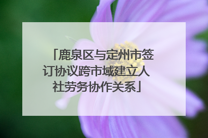鹿泉区与定州市签订协议跨市域建立人社劳务协作关系