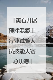 黄石开展预拌混凝土行业试验人员技能大赛总决赛