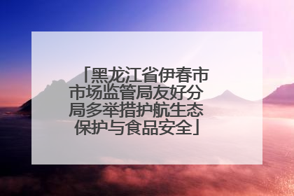 黑龙江省伊春市市场监管局友好分局多举措护航生态保护与食品安全