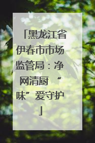 黑龙江省伊春市市场监管局：净网清厨 “味”爱守护