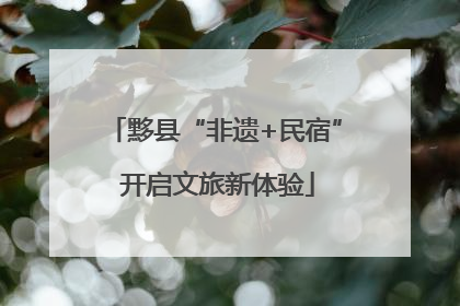 黟县“非遗+民宿” 开启文旅新体验