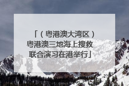 （粤港澳大湾区）粤港澳三地海上搜救联合演习在港举行