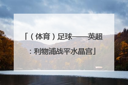 （体育）足球——英超：利物浦战平水晶宫