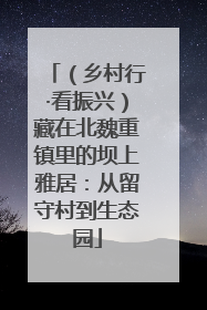 （乡村行·看振兴）藏在北魏重镇里的坝上雅居：从留守村到生态园