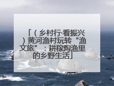 （乡村行·看振兴）黄河渔村玩转“渔文旅”：耕稼陶渔里的乡野生活