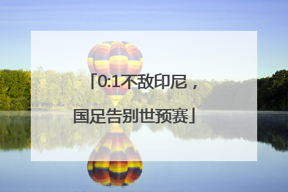 0:1不敌印尼，国足告别世预赛