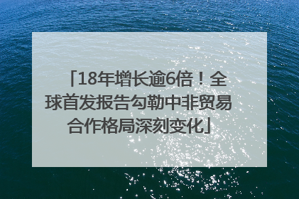 18年增长逾6倍！全球首发报告勾勒中非贸易合作格局深刻变化