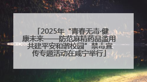 2025年“青春无毒·健康未来——防范麻精药品滥用 共建平安和谐校园”禁毒宣传专题活动在咸宁举行