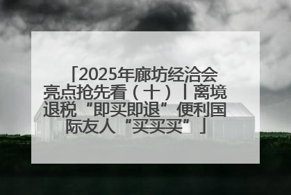2025年廊坊经洽会亮点抢先看（十）丨离境退税“即买即退”便利国际友人“买买买”
