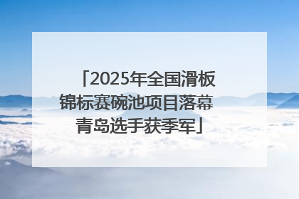 2025年全国滑板锦标赛碗池项目落幕 青岛选手获季军