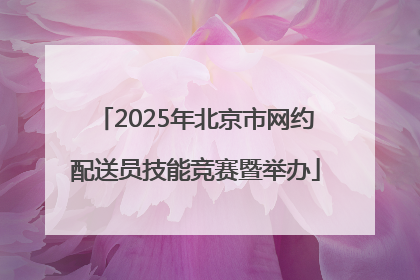 2025年北京市网约配送员技能竞赛暨举办