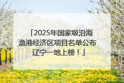 2025年国家级沿海渔港经济区项目名单公布 辽宁一地上榜！