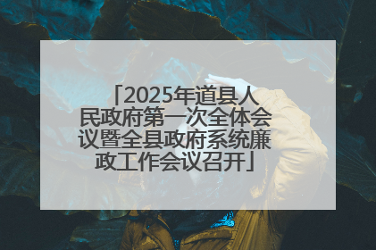 2025年道县人民政府第一次全体会议暨全县政府系统廉政工作会议召开