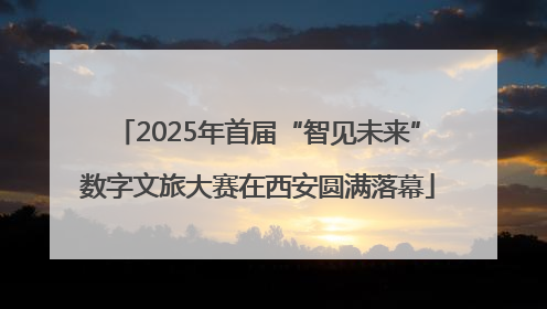 2025年首届“智见未来”数字文旅大赛在西安圆满落幕