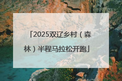 2025双辽乡村（森林）半程马拉松开跑