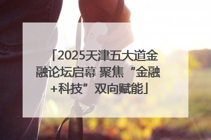 2025天津五大道金融论坛启幕 聚焦“金融+科技”双向赋能