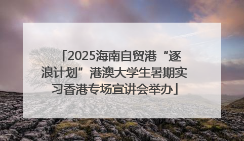 2025海南自贸港“逐浪计划”港澳大学生暑期实习香港专场宣讲会举办