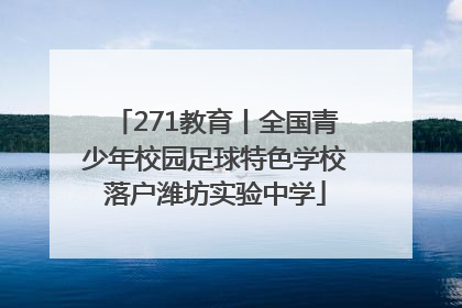 271教育丨全国青少年校园足球特色学校落户潍坊实验中学