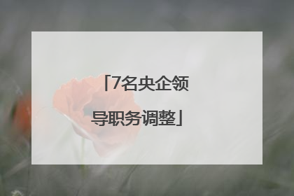 7名央企领导职务调整