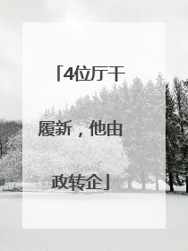 4位厅干履新，他由政转企