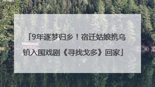 9年逐梦归乡！宿迁姑娘携乌镇入围戏剧《寻找戈多》回家