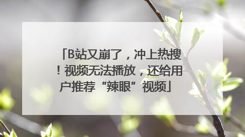 B站又崩了，冲上热搜！视频无法播放，还给用户推荐“辣眼”视频