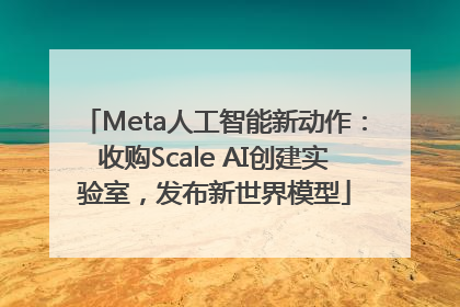 Meta人工智能新动作：收购Scale AI创建实验室，发布新世界模型